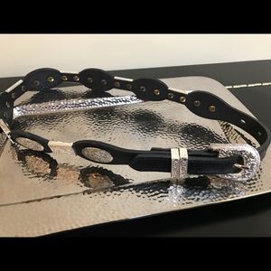 Black and Silver Concho Belt